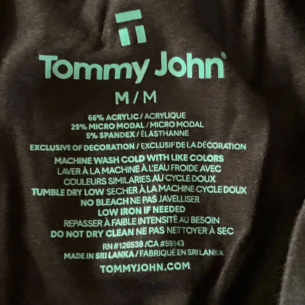 Tommy John Super Silky Soft Lounge Short Mens M Black